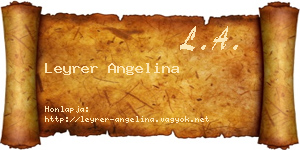 Leyrer Angelina névjegykártya